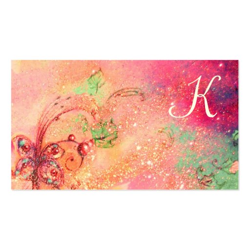 GARDEN OF THE LOST SHADOWS BUTTERFLY MONOGRAM BUSINESS CARDS (back side)