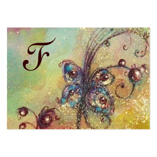 GARDEN OF THE LOST SHADOWS BUTTERFLY MONOGRAM BUSINESS CARDS (back side)