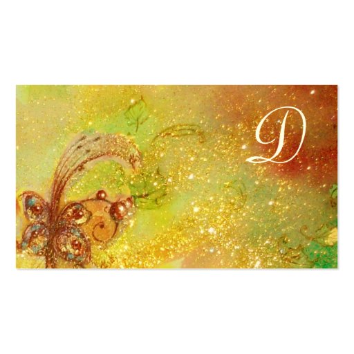 GARDEN OF THE LOST SHADOWS BUTTERFLY MONOGRAM BUSINESS CARDS (back side)