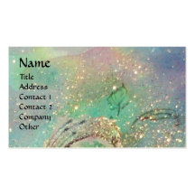 GARDEN OF THE LOST SHADOWS BUTTERFLY MONOGRAM teal Business Card