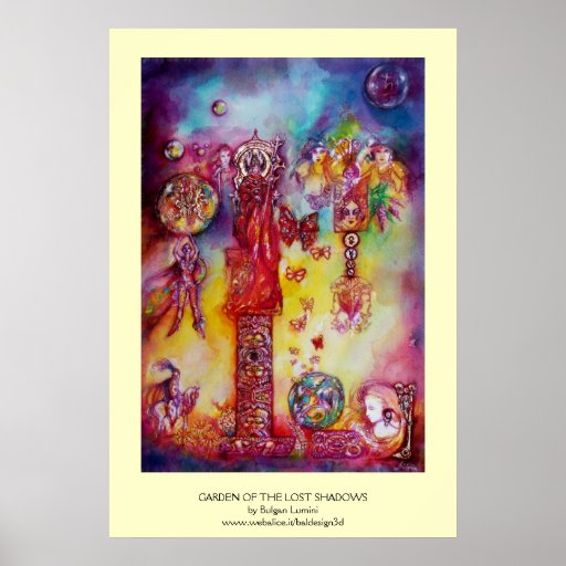 GARDEN OF THE LOST SHADOWS ,FAERY AND BUTTERFLIES PRINT