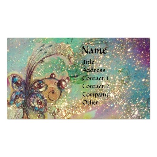 GARDEN OF THE LOST SHADOWS -MAGIC BUTTERFLY PLANT BUSINESS CARD TEMPLATE