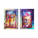 GARDEN OF THE LOST SHADOWS red blue yellow gold wrappedcanvas