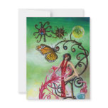 GARDEN OF THE MELISSA bright red pink green blue Custom Invitations