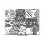 Garden of Versailles Map Postcard