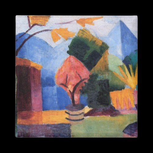 Garden on the lake of Thun by August Macke Refrigerator Magnet
