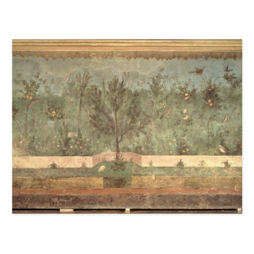 Garden Paintings from the 'Villa of Livia' Postcard | Zazzle