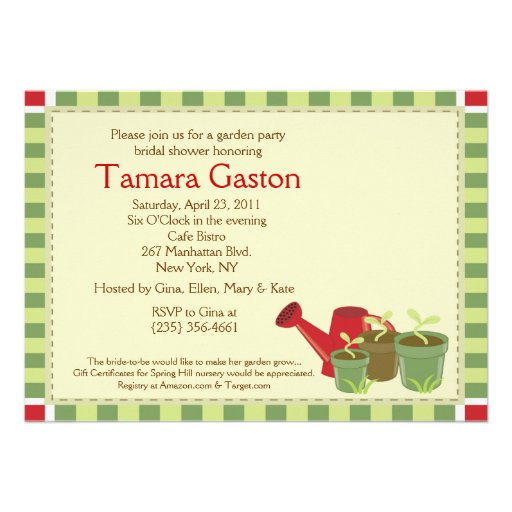 garden party bridal shower invitation this exclusively ours invitation ...