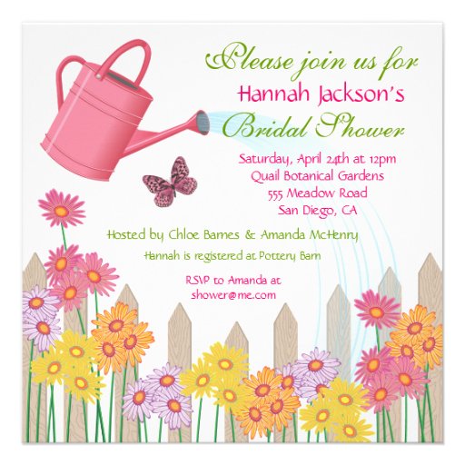 Garden Party Bridal Shower Invitation Zazzle