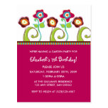 Garden Party Invitation Postcards