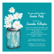 Garden Party Mason Jar & White Daisies Personalized Invitation