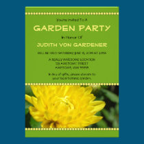Garden Party Yellow Chrysanthemum Flower invitations