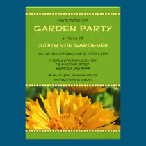 Garden Party Yellow Coreopsis Flower invitations