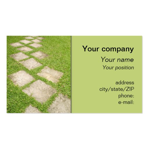 "Garden path" business card