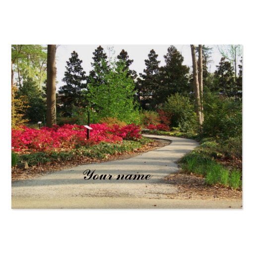 Garden path business card templates (front side)