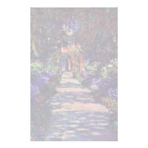Garden Path By Claude Monet Personalized Stationery