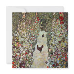 Garden Path with Chickens by Gustav Klimt Personalized Invite