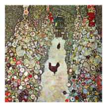 Garden Path with Chickens by Gustav Klimt Personalized Invite