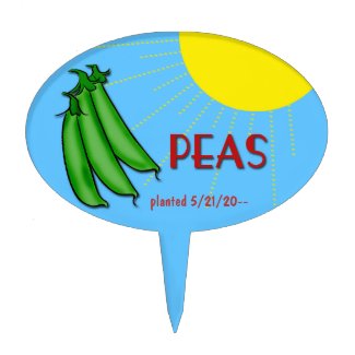 Garden Peas Garden Marker Tag Cake Pick