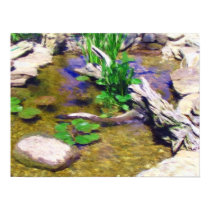 Garden Pond Digital Painting posters
