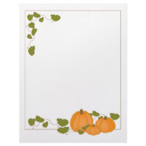 Garden Pumpkins Paper letterhead by imagefactory Garden Pumpkins Paper letterhead