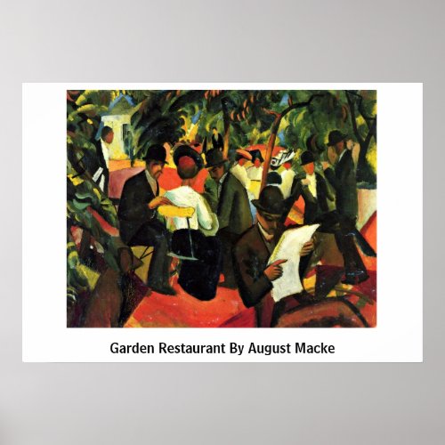 Garden Restaurant By August Macke Posters