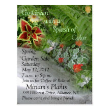 Garden Sale Invitation Postcards