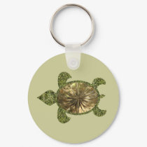 Garden Sea Turtle Keychain