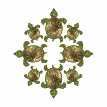 Garden Sea Turtle Pattern 2-Sided Shirts