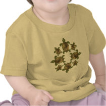 Garden Sea Turtle Pattern Infant T-Shirts