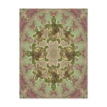 Garden Sea Turtle Pattern Postcard