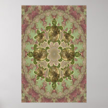 Garden Sea Turtles Pattern Prints and Posters