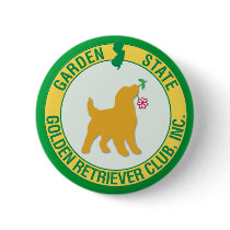 Garden State Golden Retriever Button