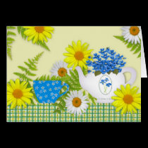 Garden Tea Birthday Card (Large Print) cards