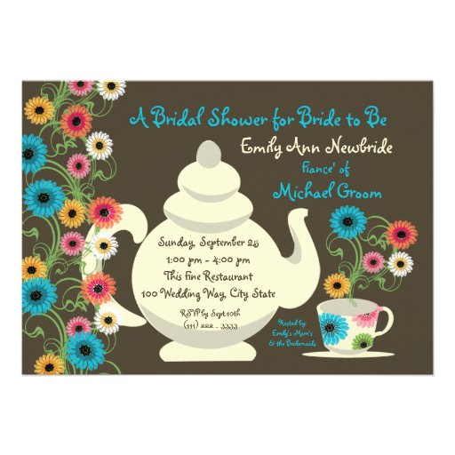 Garden Tea Party Bridal Shower and recipe cards