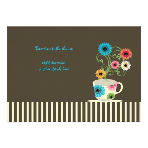 Garden Tea Party Bridal Shower Announcement