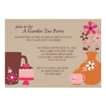 Garden Tea Party Luncheon Invitations