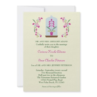 Garden Terrarium Wedding Invitation invitation
