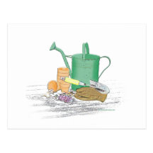 Garden Tools Garden Art Postcards