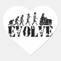 Garden Tractor Driver Racer Evolution Art Stickers