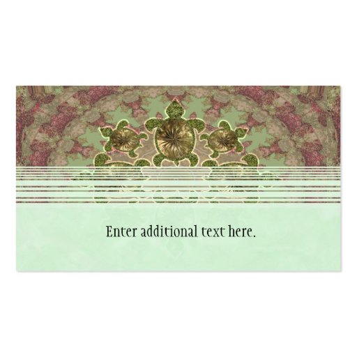 Garden Turtle Business Card Template (back side)