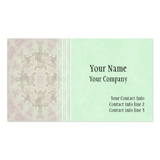 Garden Turtle Business Card Template (front side)