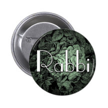 Garden Wedding Button: Rabbi
