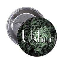 Garden Wedding Button: Usher