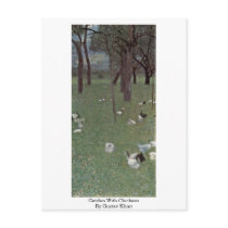 Garden With Chickens By Gustav Klimt Postcard
