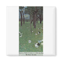 Garden With Chickens In St. Agatha By Klimt Gustav Magnet