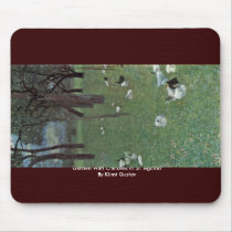 Garden With Chickens In St. Agatha By Klimt Gustav Mouse Pad