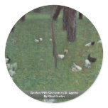 Garden With Chickens In St. Agatha By Klimt Gustav Round Sticker