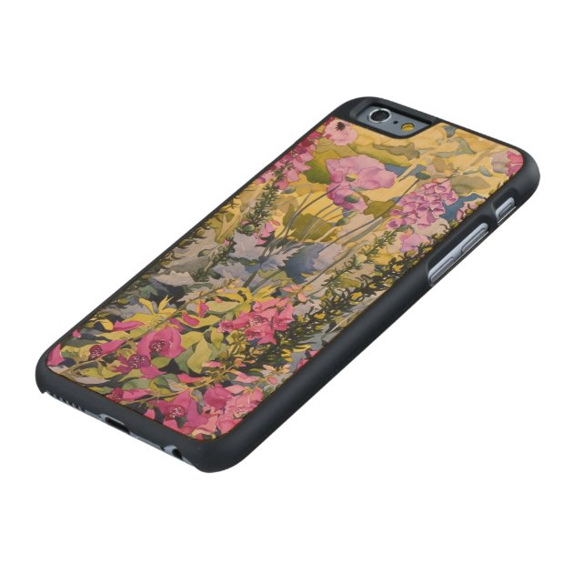 Garden with Foxgloves Carved® Maple iPhone 6 Case-5