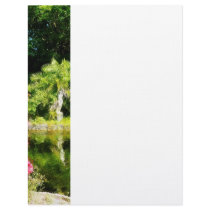 Garden With Statue Freeport Bahamas Custom Letterhead